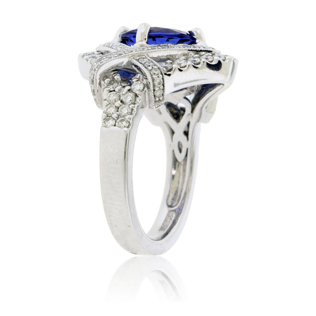 Tanzanite and Diamond Art Deco Style Ring