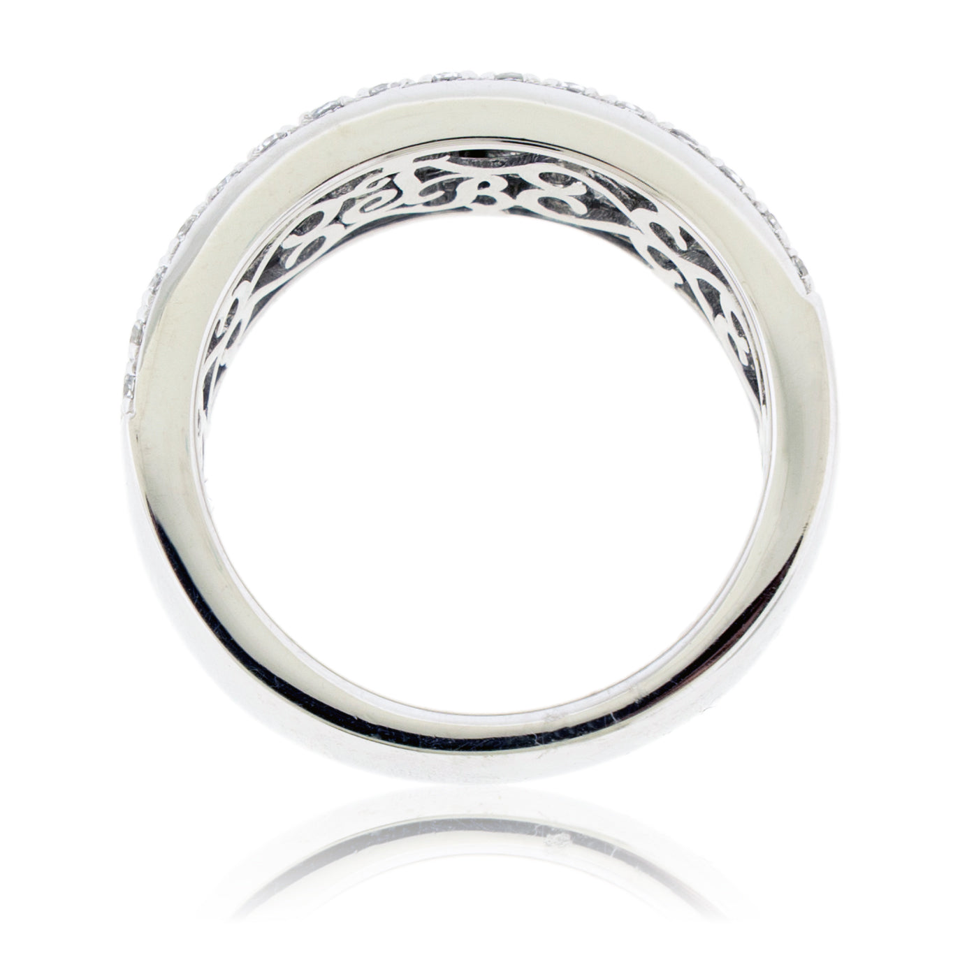 Square Diamond and Round Diamond Ring
