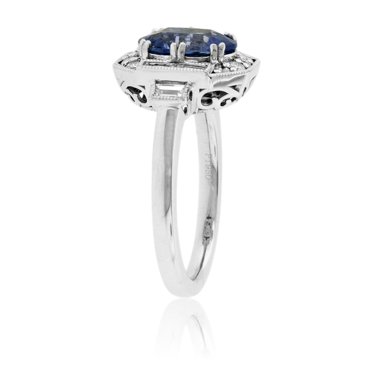 Oval Sapphire & Diamond Accented Ring