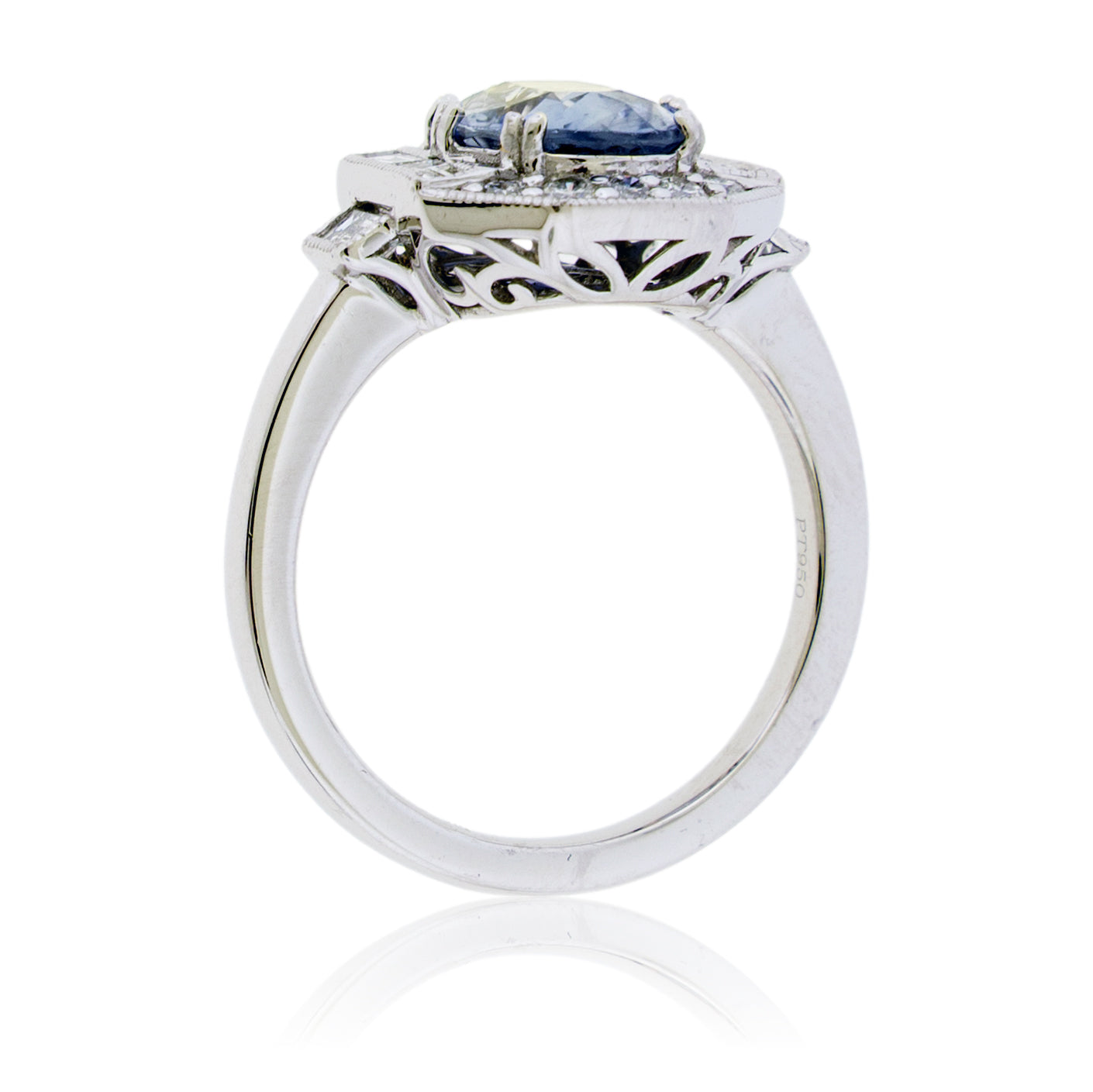 Oval Sapphire & Diamond Accented Ring