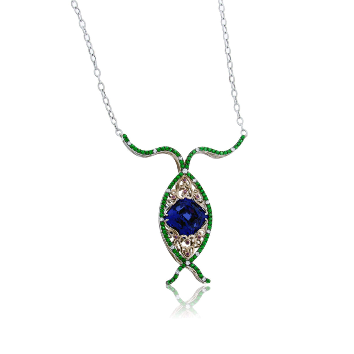 29.70 carat Tanzanite pendant designed by Cole Whipple