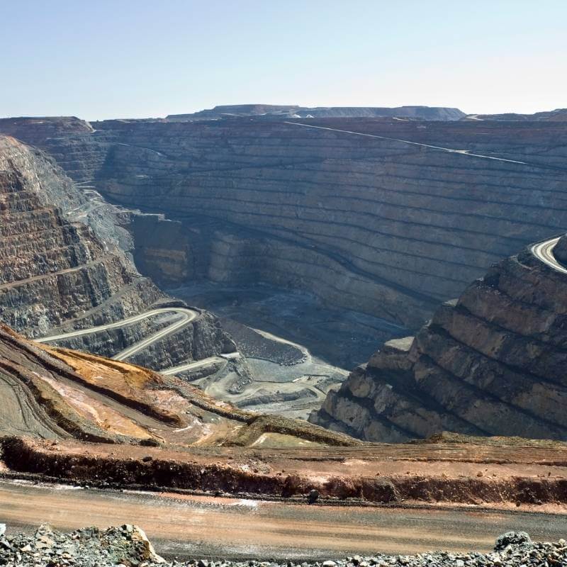 Large open pit gold mine in Australia