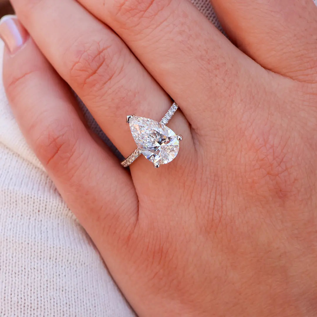 Pear Shaped Lab-Grown Diamond Engagement Ring from Park City Jewelers.
