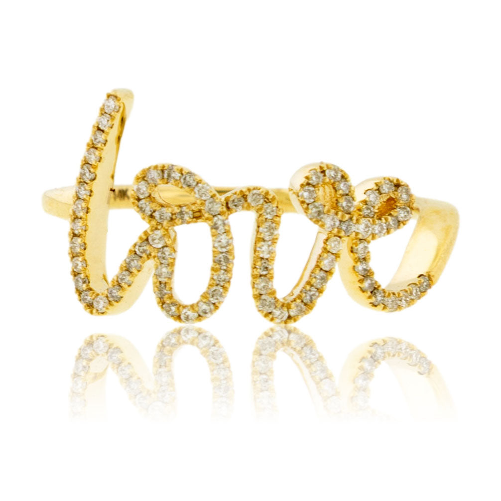 Diamond "Love" Ring