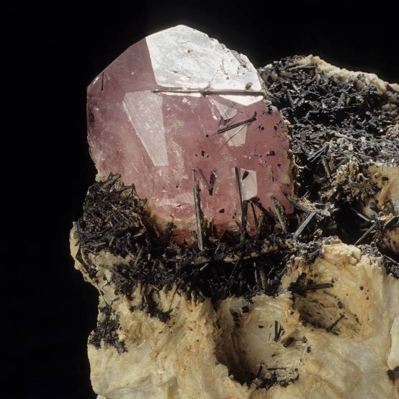 Rough morganite crystal
