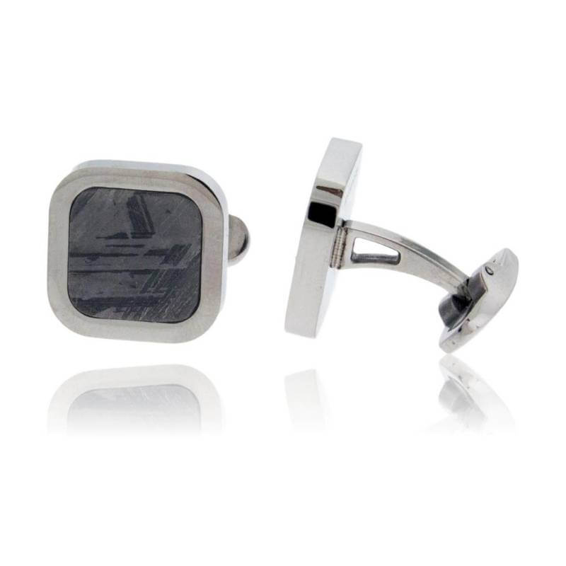 Stainless steel meteorite cufflinks by Park City Jewelers.