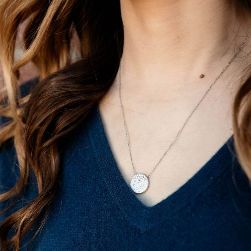 White gold diamond confetti necklace -Park City Jewelers.