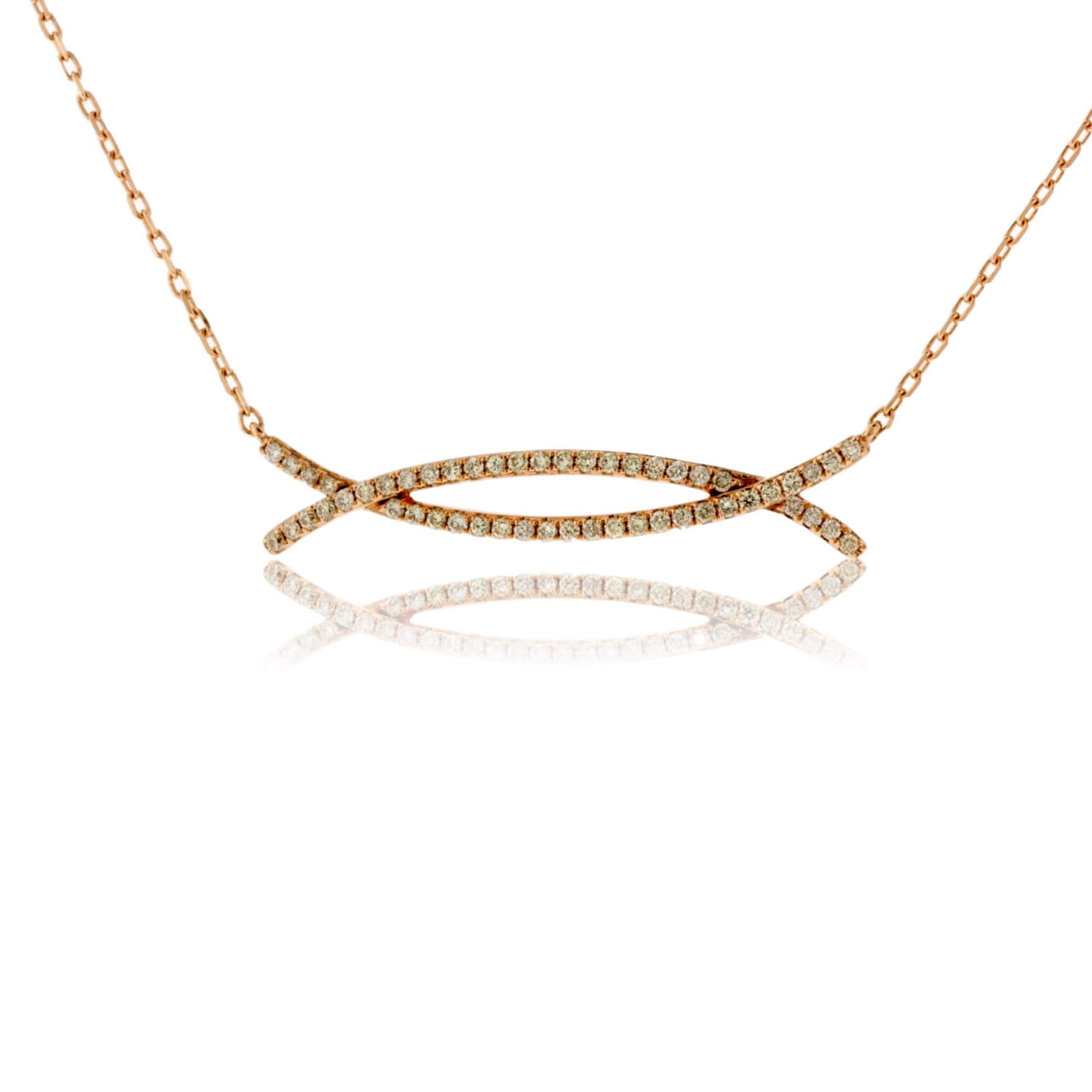 Bent Double Diamond Bar Necklace - Park City Jewelers