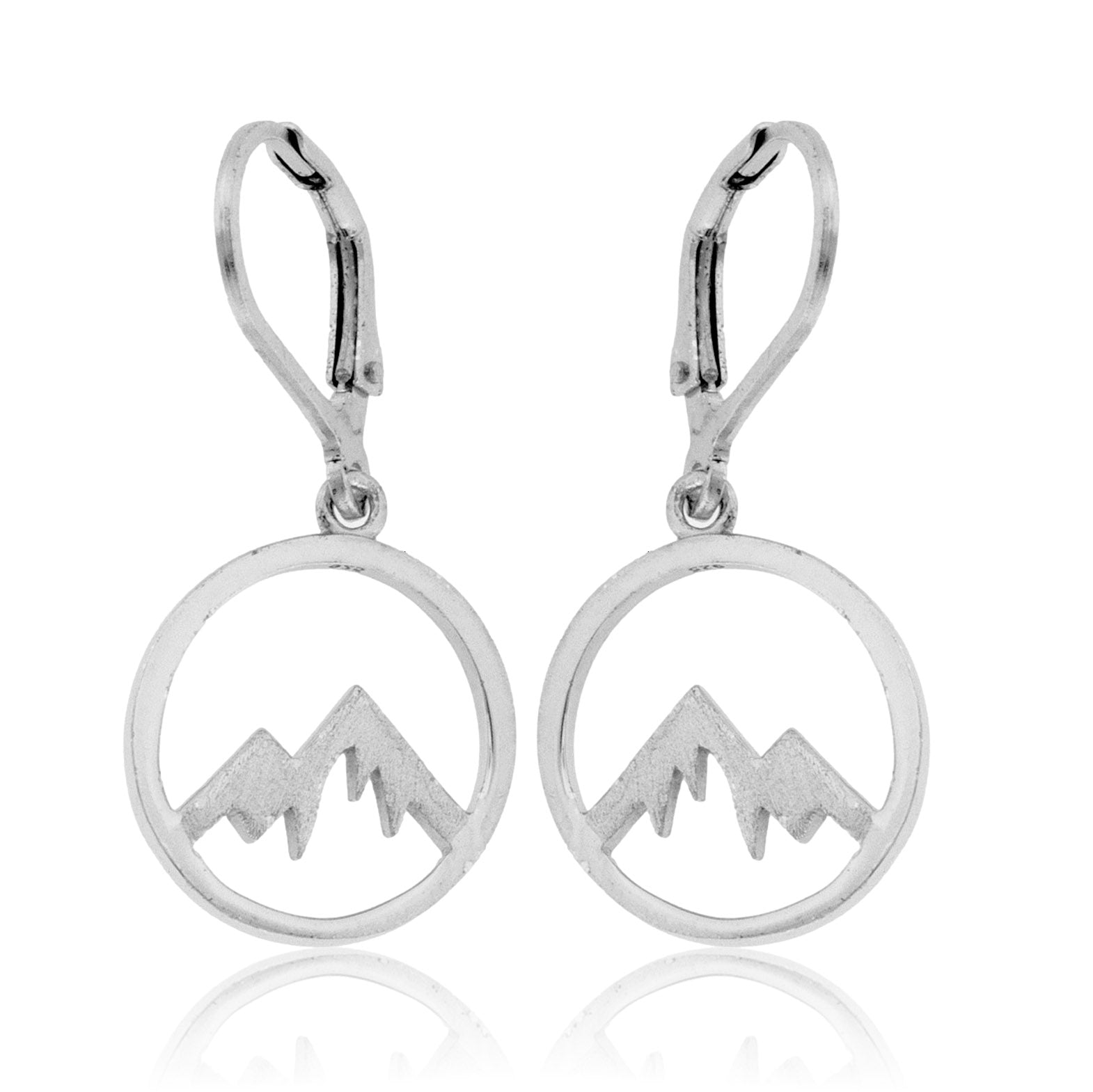 Circle Mountain Silhouette Dangle Style Earrings - Park City Jewelers