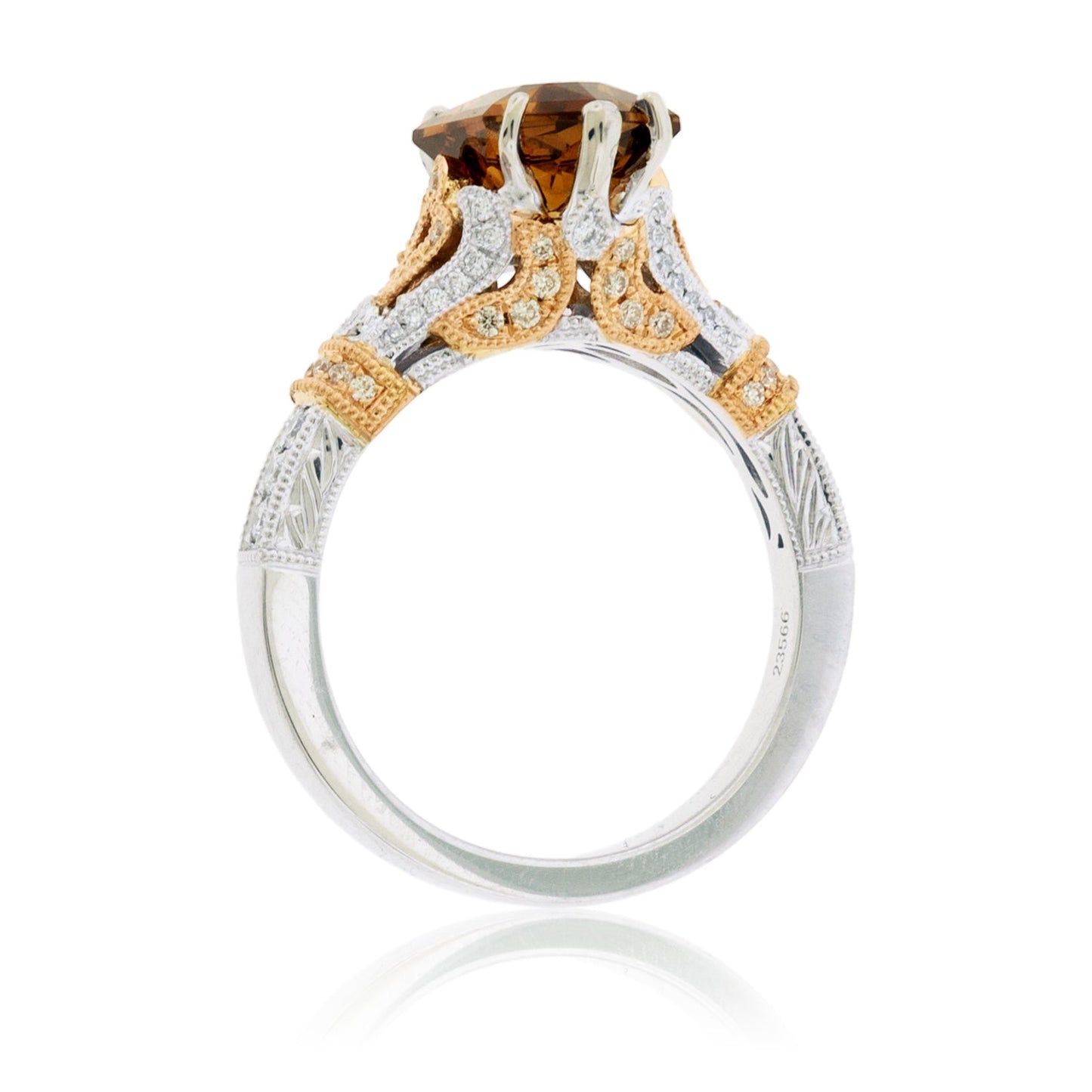 Desert Flame Topaz and Diamond Acccented Ring - Park City Jewelers