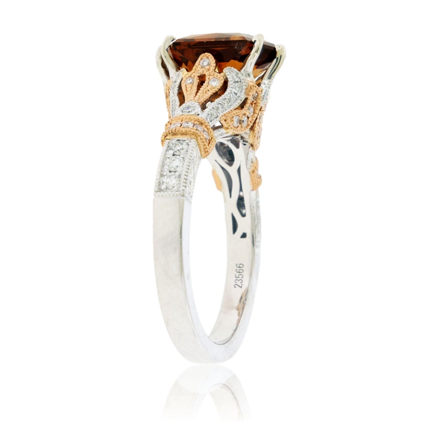 Desert Flame Topaz and Diamond Acccented Ring - Park City Jewelers