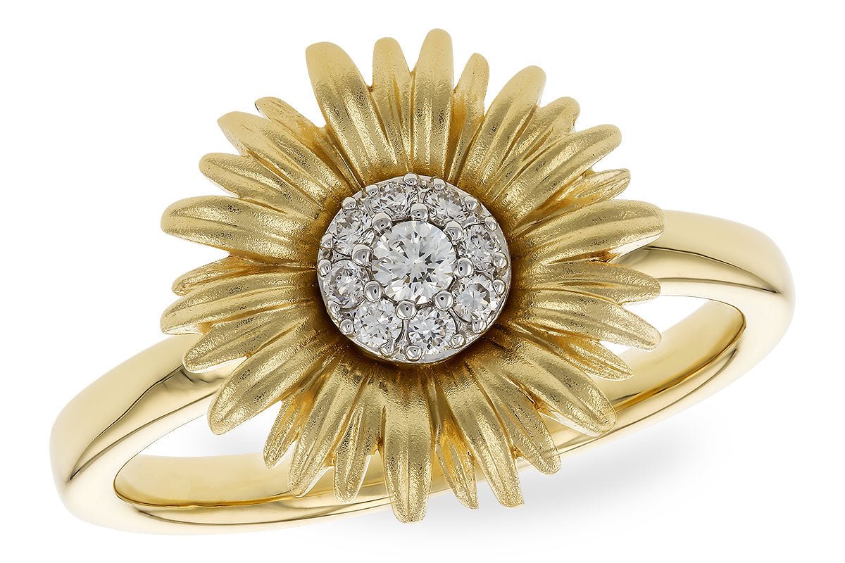 Diamond Cluster Center Flower Ring - Park City Jewelers