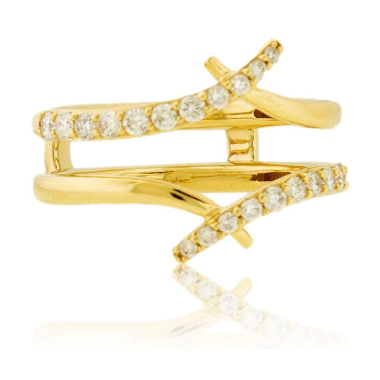 Diamond Criss Cross Ring Jacket - Park City Jewelers