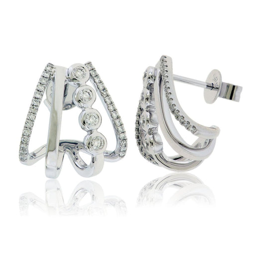 Diamond Fashion Cuff Earrings - Park City Jewelers