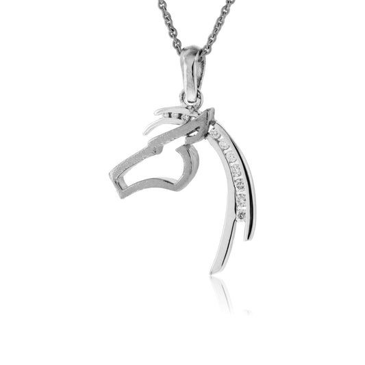 Diamond Horse Necklace Small - Park City Jewelers