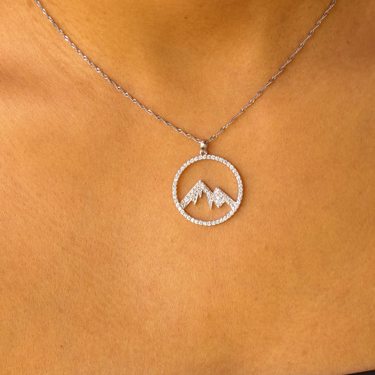 Diamond Jagged Mountain Pendant - Park City Jewelers