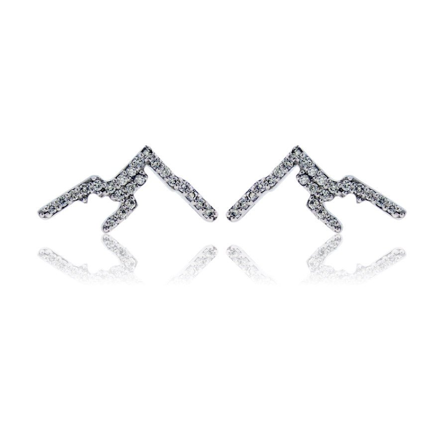 Diamond Mountain Silhouette Stud Earrings - Park City Jewelers
