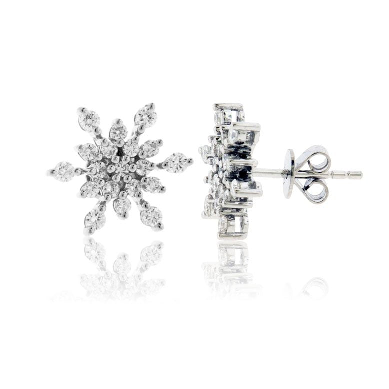 Diamond Snowflake Stud Earrings - Park City Jewelers