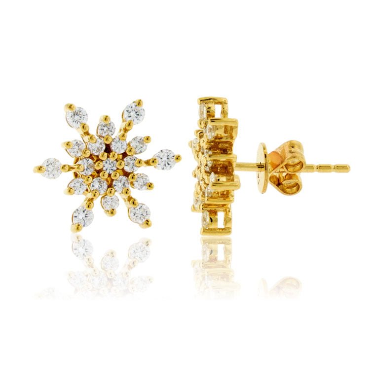 Diamond Snowflake Stud Earrings - Park City Jewelers