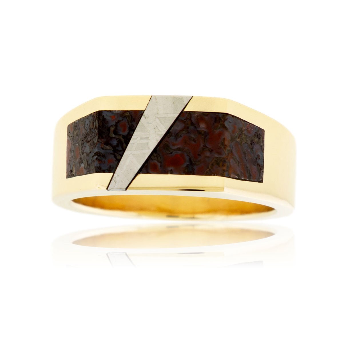 Dinosaur Bone and Meteorite Strike Ring - Park City Jewelers