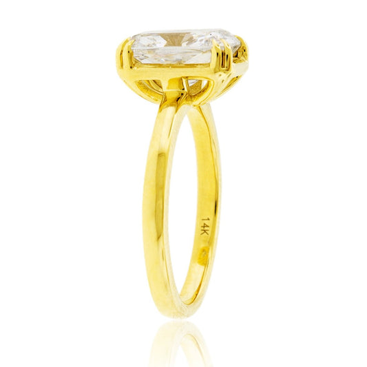 Elongated Cushion LGD Solitaire Ring - Park City Jewelers