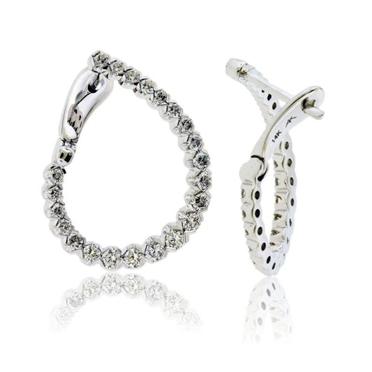 Front Hoop Diamond Earrings - Park City Jewelers
