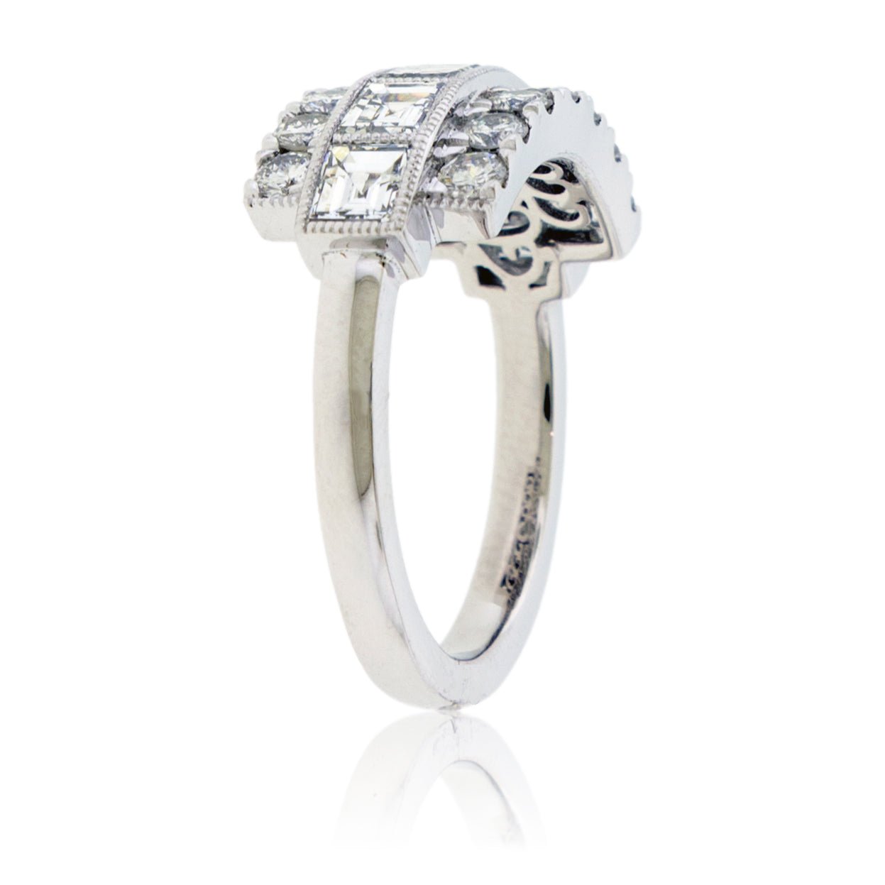 Gorgeous Square Diamond and Round Diamond Band - Park City Jewelers