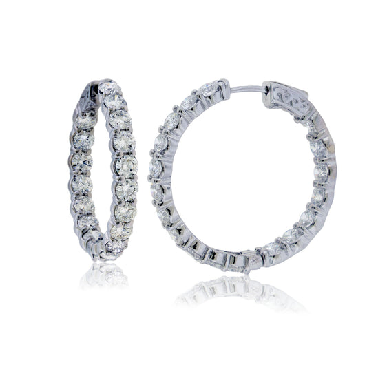 Inside Out Lab Grown Diamond Locking Hoop Earrings - Park City Jewelers