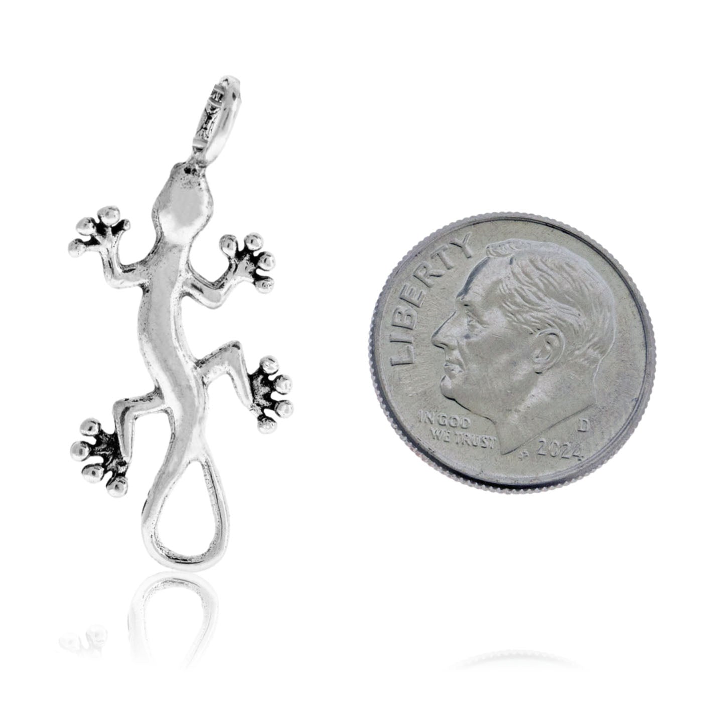 Lazy Gecko Lizard Charm or Pendant - Park City Jewelers