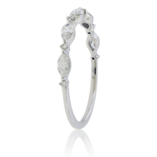 Marquise and Round Diamond Band - Park City Jewelers