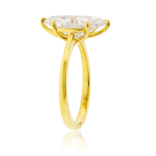 Marquise LGD Solitaire Lab Grown Diamond Ring - Park City Jewelers