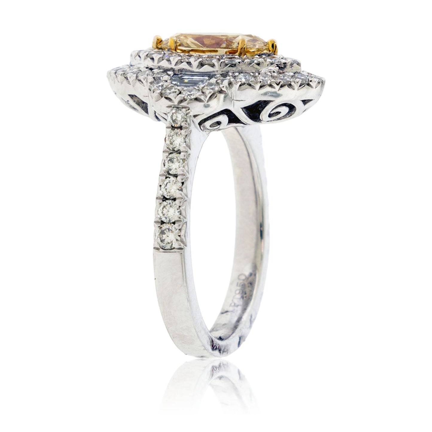 Marquise Yellow Diamond Double Halo Ring - Park City Jewelers