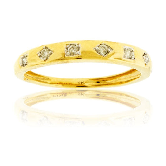 Mixed Cut Look Diamond Flush Set Band - Park City Jewelers