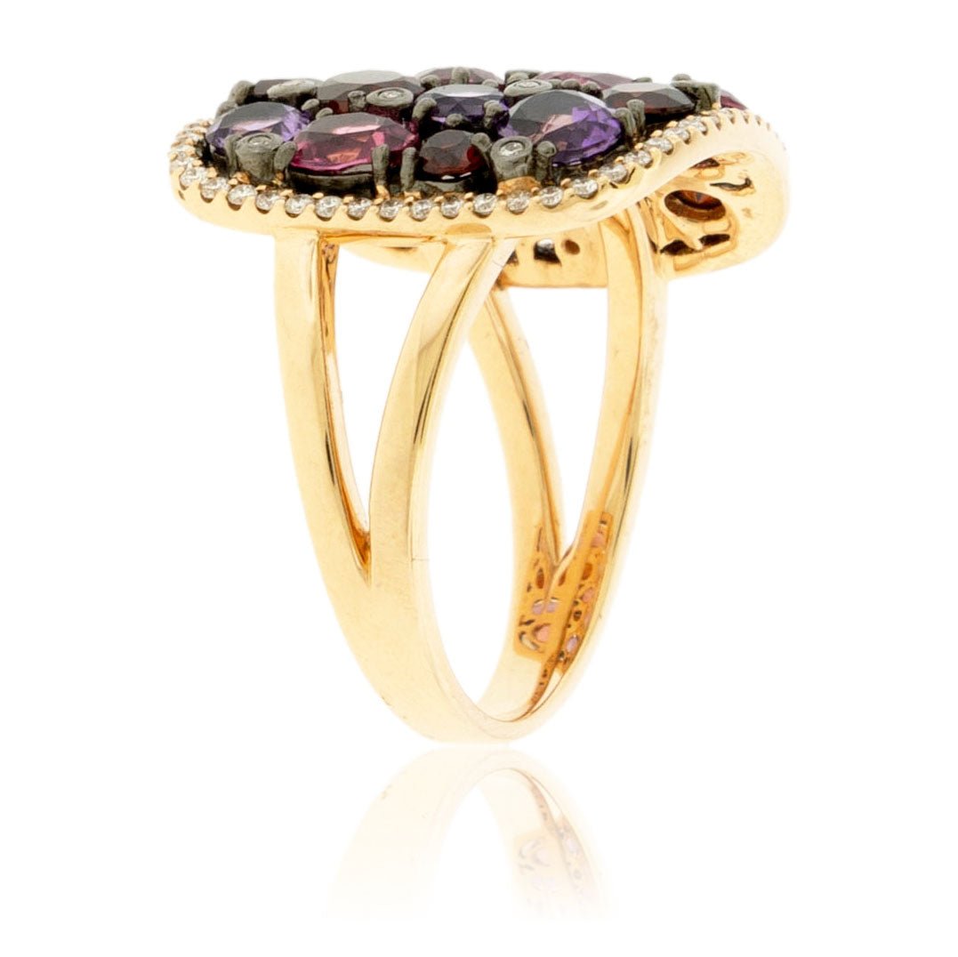 Mixed Gemstone Cluster Ring - Park City Jewelers