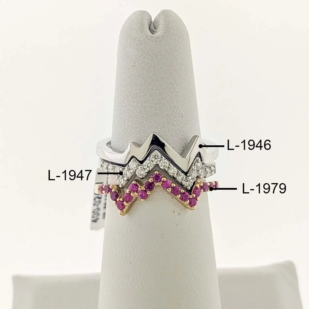 Mountain Silhouette Colored Stone Ring - Park City Jewelers