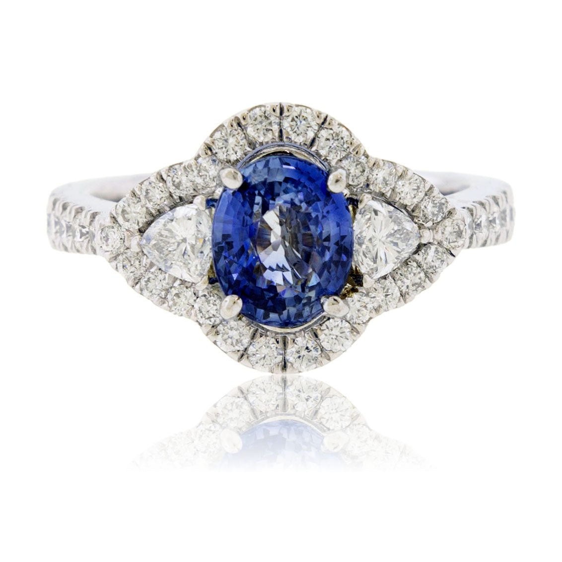 Oval Sapphire & Diamond Accented Ring - Park City Jewelers