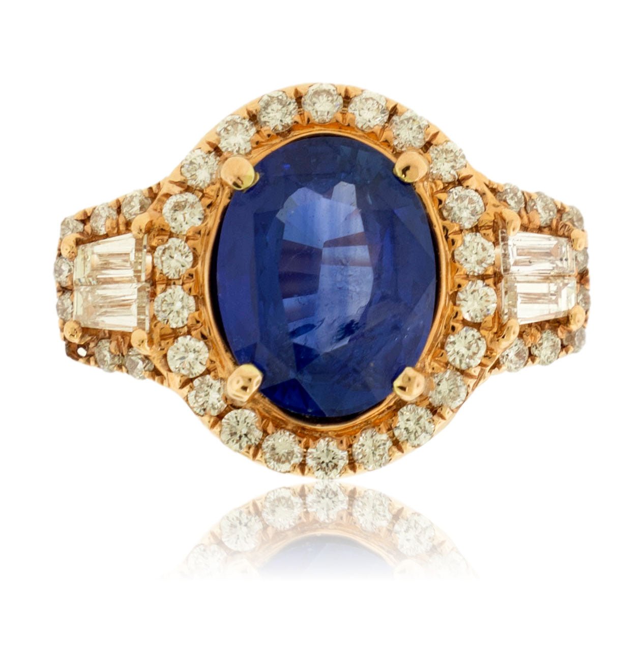 Oval Sapphire & Diamond Accented Ring - Park City Jewelers