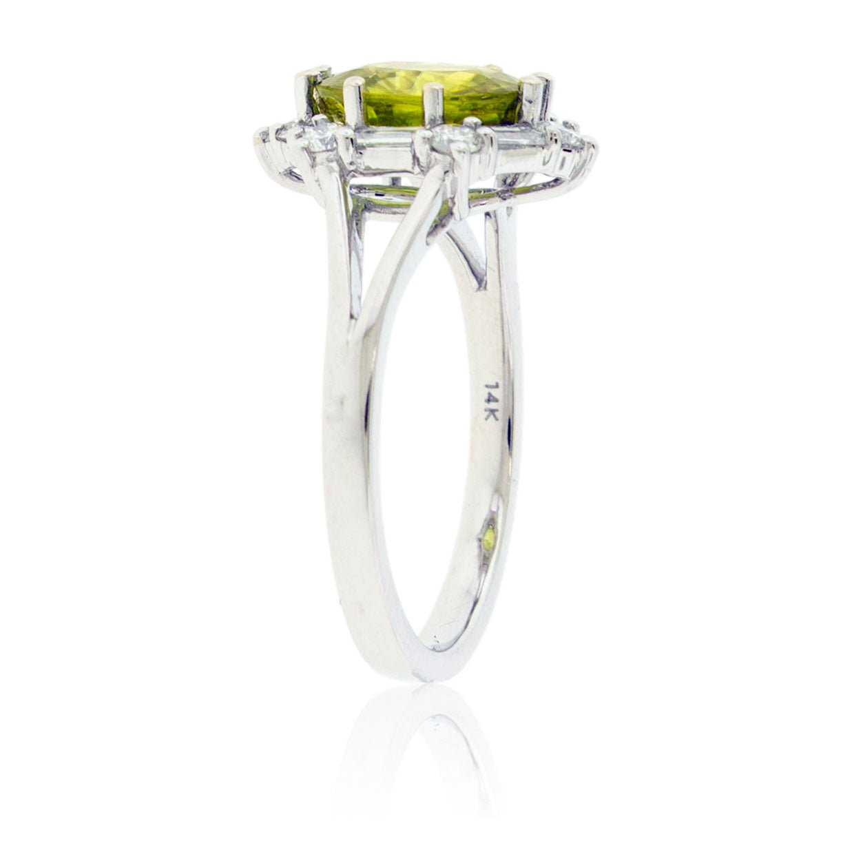 Oval Sphene and Diamond Accented Ring - Park City Jewelers