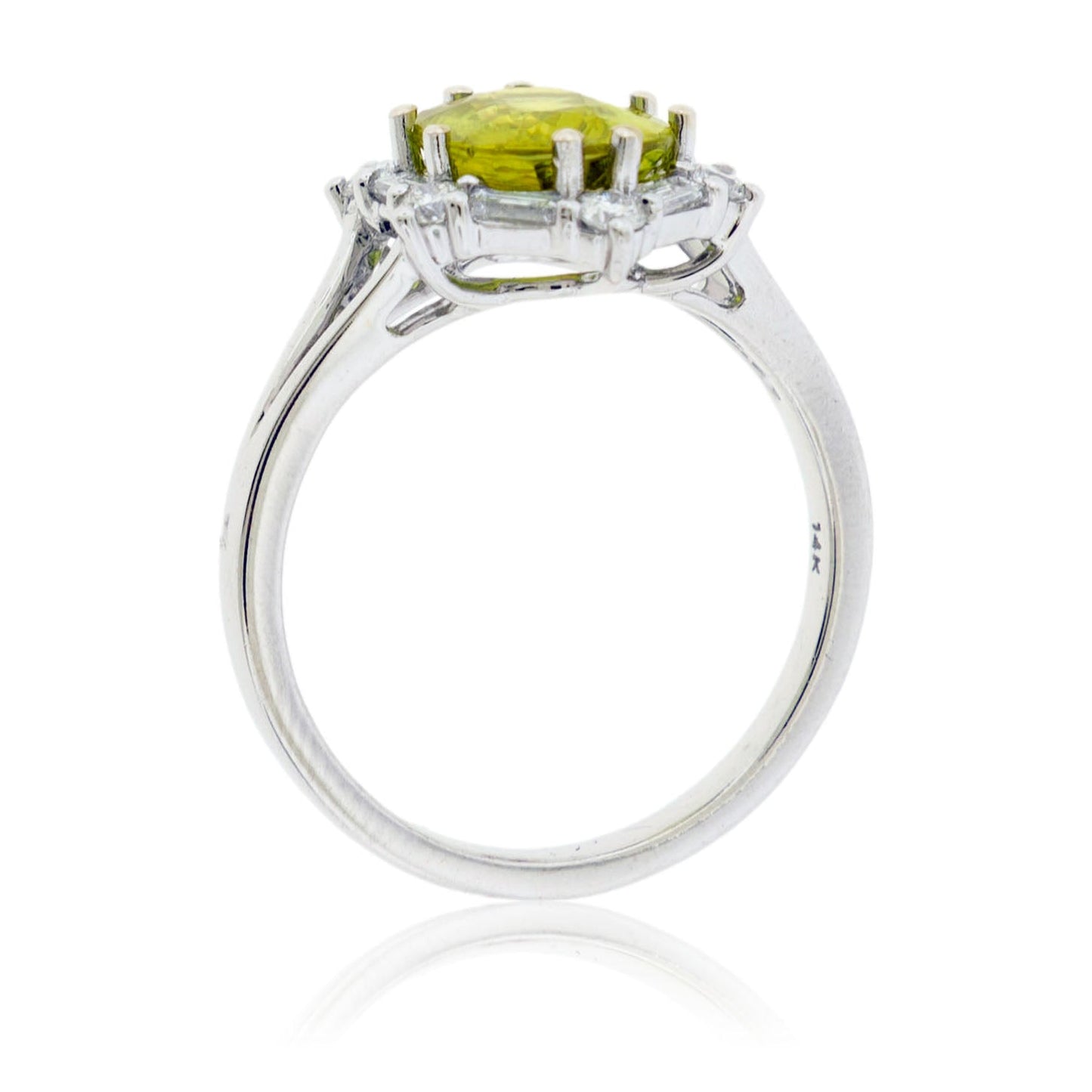 Oval Sphene and Diamond Accented Ring - Park City Jewelers