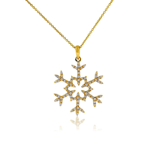 Pave Diamond Snowflake Pendant / Necklace - Park City Jewelers
