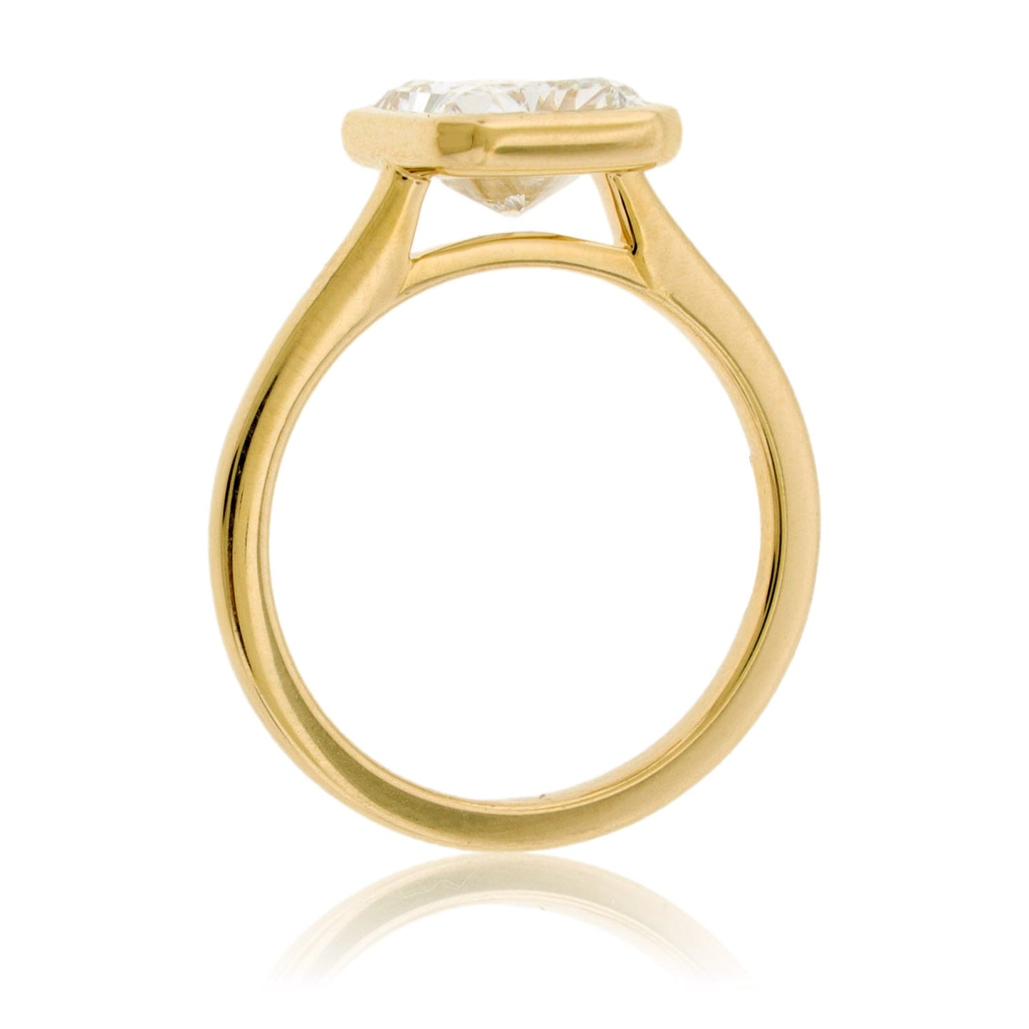 Radiant Cut Lab Grown Diamond Solitaire Bezel Ring - Park City Jewelers