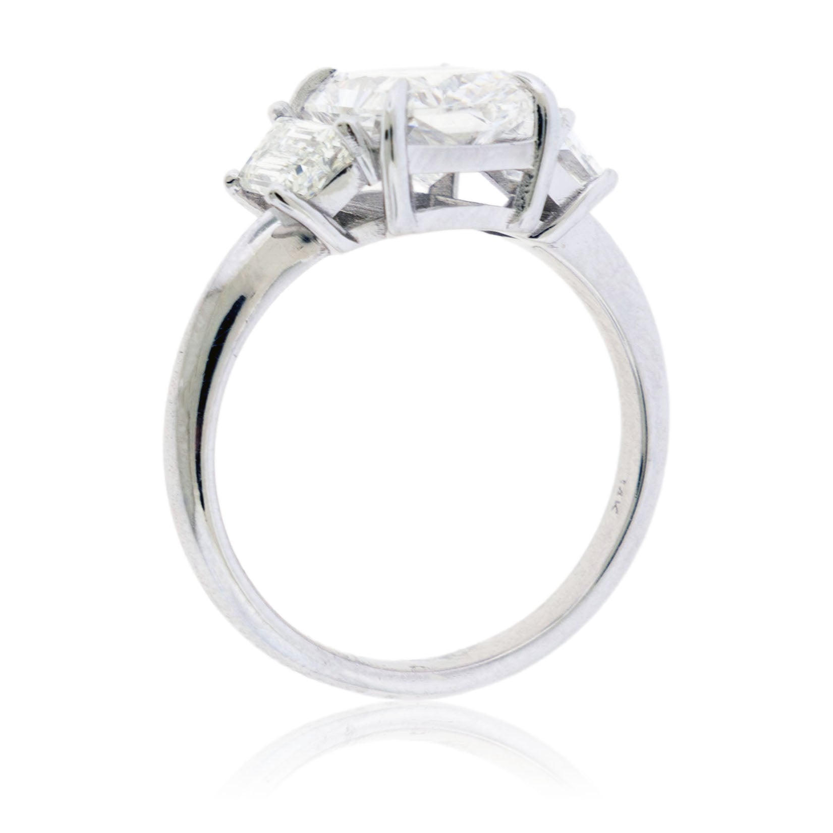 Radiant & Trap 3 Stone Lab Grown Diamond Engagement Ring - Park City Jewelers