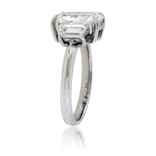 Radiant & Trap 3 Stone Lab Grown Diamond Engagement Ring - Park City Jewelers