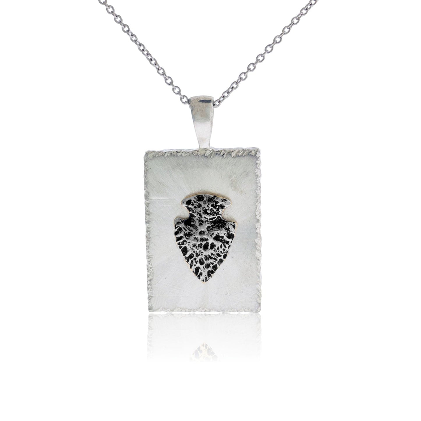 Rectangle Dog Tag Style with Arrowhead Pendant - Park City Jewelers