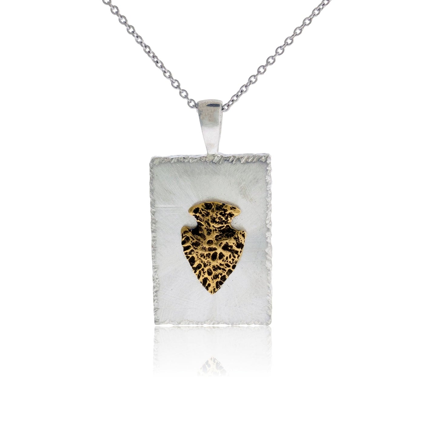 Rectangle Dog Tag Style with Arrowhead Pendant - Park City Jewelers