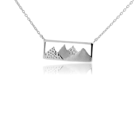 Rectangle Mountain Peak Pendant - Park City Jewelers