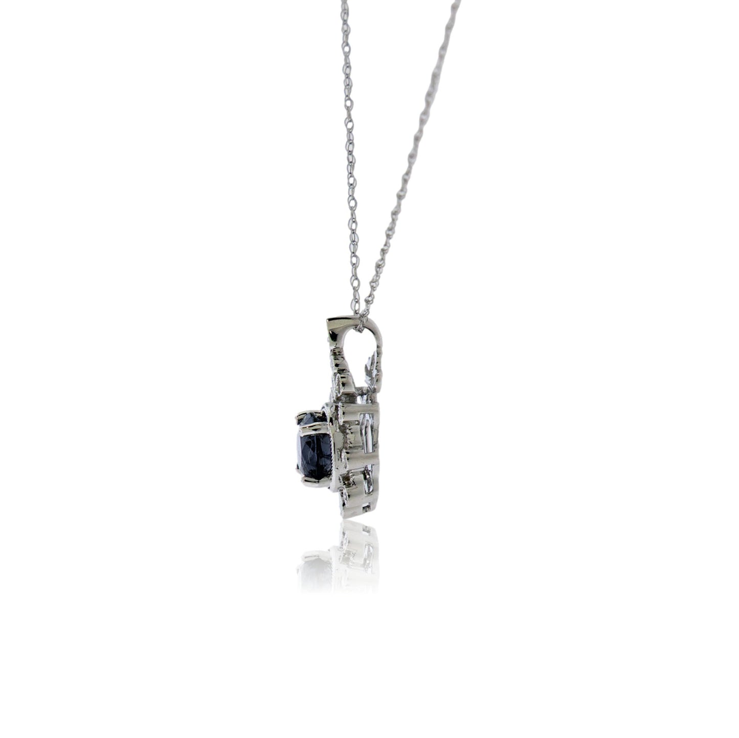 Round Burma Spinel & Diamond Vintage Style Halo Pendant - Park City Jewelers