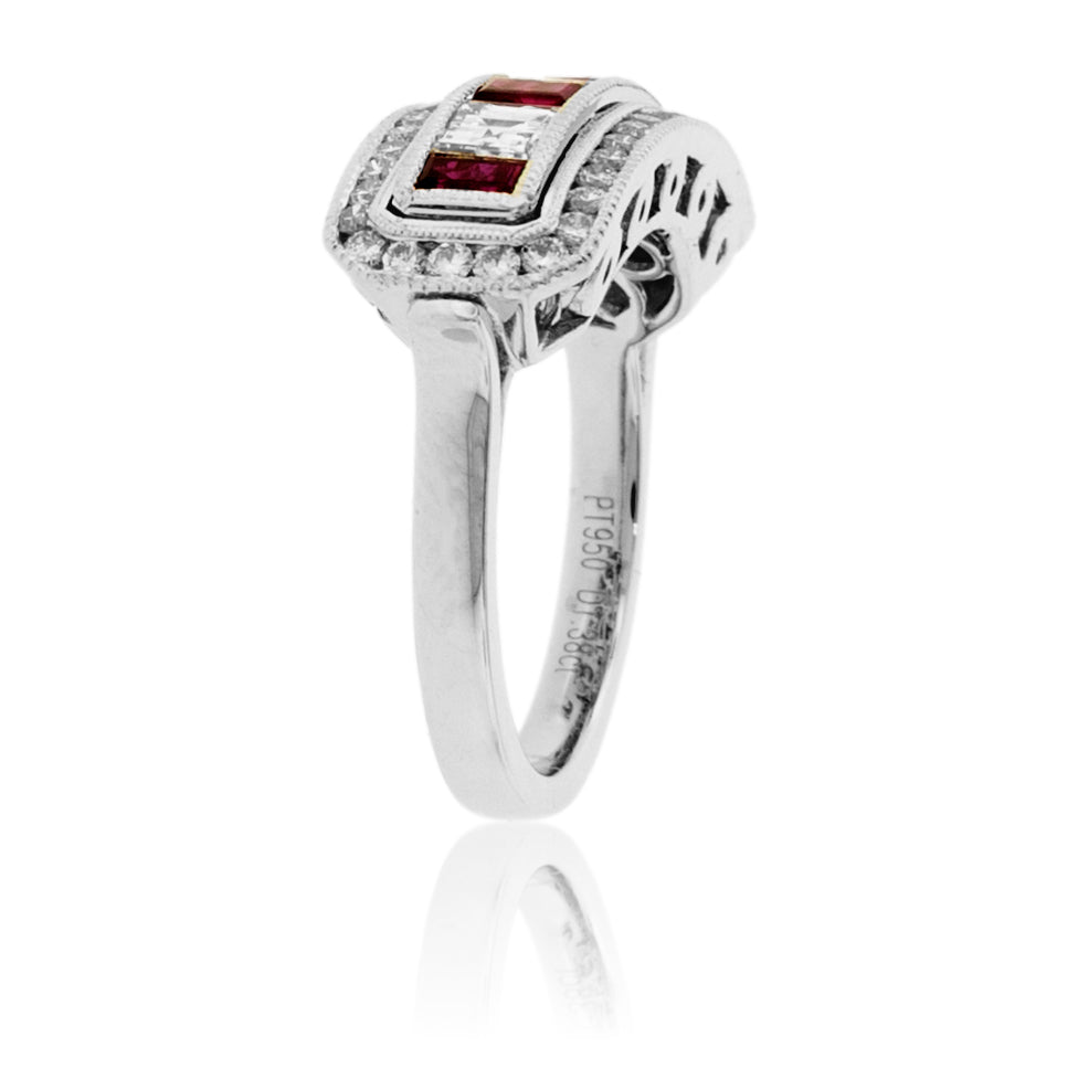 Ruby and Diamond Estate Style Ring - Park City Jewelers