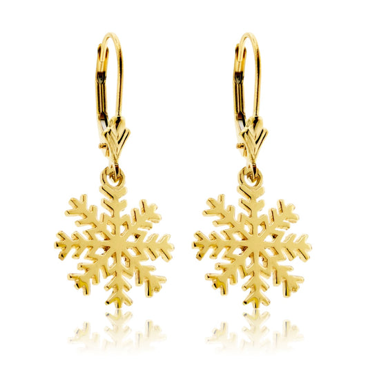 Snowflake Leverback Dangle Earrings - Park City Jewelers