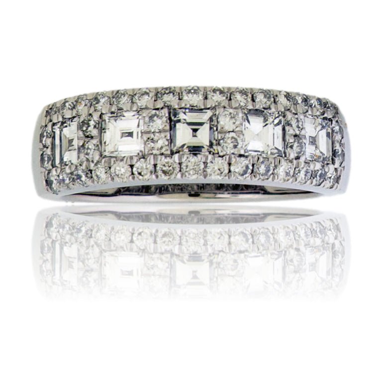 Square Diamond and Round Diamond Ring - Park City Jewelers